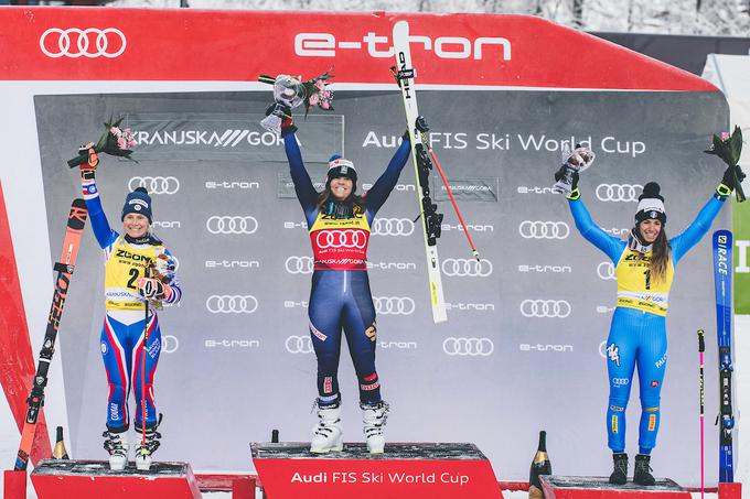 Na zmagovalnem odru so se znašle Švedinja, Francozinja in Italijanka. | Foto: Grega Valančič/Sportida