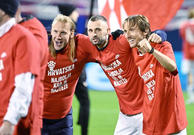 Kapetan Luka Modrić ni skrival veselja, a hkrati realno priznal, da bodo morali v igri še marsikaj popraviti. | Foto: Guliverimage