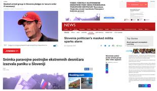Tuji mediji: Postroj ekstremnih desničarjev izzval paniko v Sloveniji