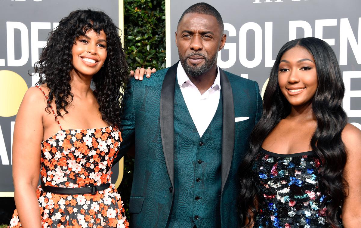 Idris Elba, Zlati globusi | Idris Elba je na Zlate globuse prišel z zaročenko Sabrino in hčerko Isan. | Foto Getty Images