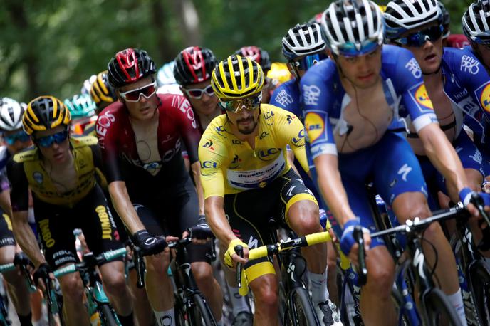 TDF19 15. etapa | Julian Alaphillipe je v rumeni majici preživel tudi Pireneje. Bo Francija končno dočakala domačega junaka Toura?  | Foto Reuters