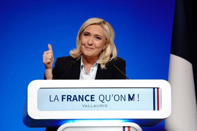 Le Penova je bila v preteklosti znana po tesnih povezavah z Rusijo in njenim predsednikom Vladimirjem Putinom. Danes je na vprašanje v zvezi s tem dejala, da si je vedno prizadevala zgolj za zaščito francoskih interesov. | Foto: Guliverimage/Vladimir Fedorenko