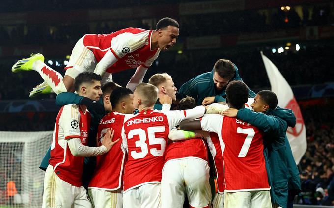 Arsenal se je v četrtfinale lige prvakov uvrstil prvič po letu 2010. | Foto: Reuters