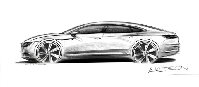 Čez tri mesece bo Volkswagen na avtomobilskem salonu v Ženevi predstavil novega arteona. | Foto: Volkswagen