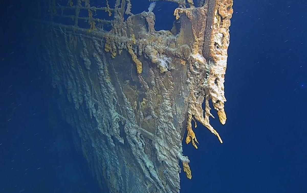 Titanik | Tako je danes videti eden najbolj prepoznavnih delov Titanikove razbitine, premec oziroma sprednji del ladje. | Foto EYOS Expeditions