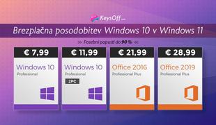 Windows 11 je na voljo. Kupite originalno licenco za Windows 10 za šest evrov in ga posodobite!