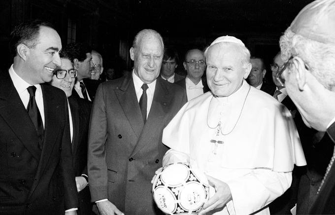 Joao Havelange se je trikrat srečal s papežem Janezom Pavlom II. | Foto: Reuters