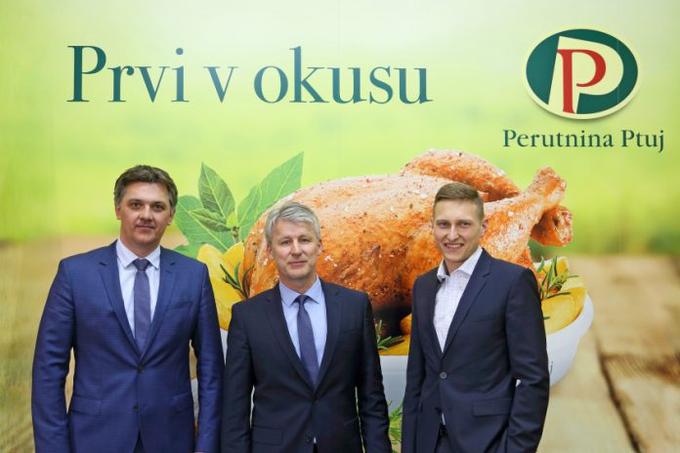 Nova uprava Perutnine Ptuj: David Visenjak, Enver Šišić in Yevheniy A. Dranov. | Foto: Perutnina Ptuj