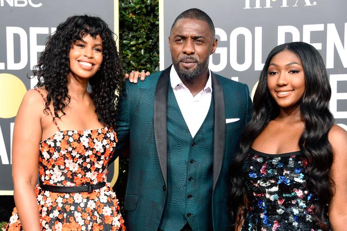 Idris Elba, Zlati globusi | Idris Elba je na Zlate globuse prišel z zaročenko Sabrino in hčerko Isan. | Foto Getty Images