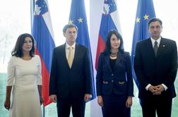 Kaj sta tujim diplomatom na sprejemu povedala Miro Cerar in Borut Pahor? (foto)