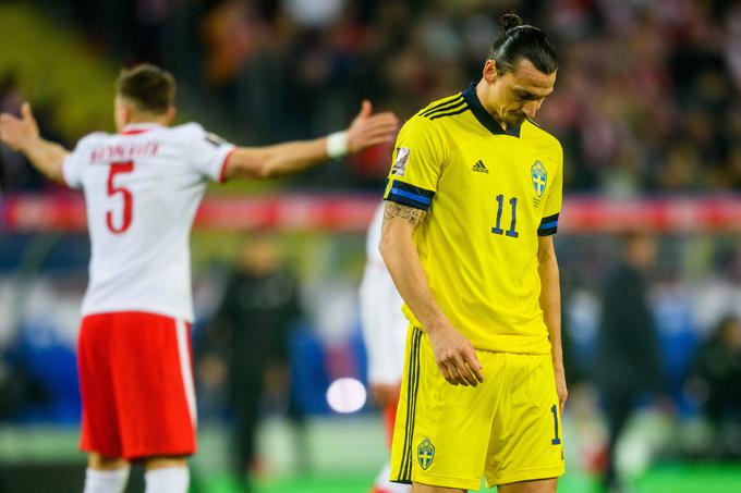 Zlatan Ibrahimović je v odločilnem spopadu za SP 2022 potegnil krajšo proti Poljski. | Foto: Guliverimage/Vladimir Fedorenko