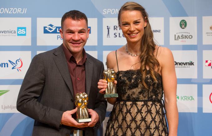 Tako sta Dejan Zavec in Tina Maze pozirala leta 2010 kot najboljša slovenska športnika leta. | Foto: Vid Ponikvar