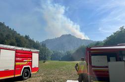 Zagorelo na težko dostopnem terenu v Ljubljani