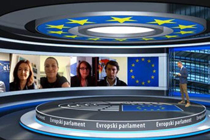 Pogovor v ciklu spletnih razprav Studio Evropa na temo "Kako svobodni so evropski mediji?", ki jo je ob svetovnem dnevu svobode tiska pripravila Pisarna Evropskega parlamenta v Sloveniji. | Foto Evropski parlament