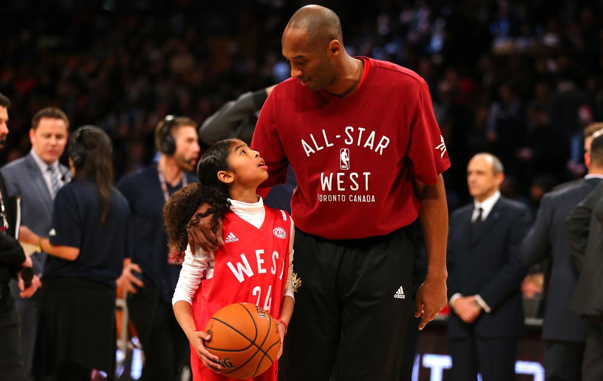 Kobe Bryant, Gianna Bryant | Na današnji dan leta 2020 je v helikopterski nesreči v Kaliforniji umrl nekdanji košarkarski zvezdnik Kobe Bryant. Med žrtvami je bila tudi njegova 13-letna hčerka Gianna. | Foto Getty Images