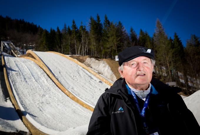 Janez Gorišek je navdušen nad obnovo olimpijskih skakalnic, ki ju je zasnoval skupaj z bratom Vladom. | Foto: 