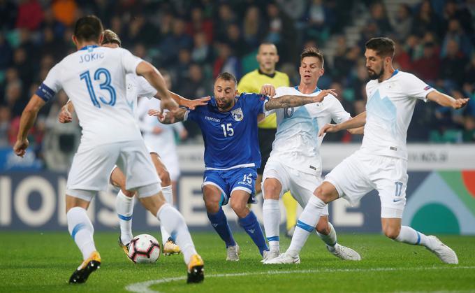 Slovenija in Ciper sta se nazadnje pomerila oktobra 2018, ko je bilo v ligi narodov v Stožicah 1:1. | Foto: Reuters