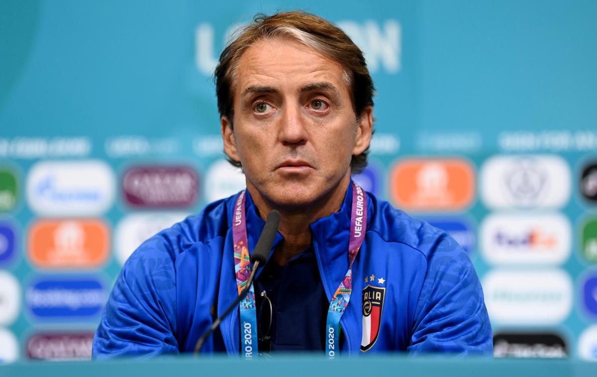 Roberto Mancini | Roberto Mancini je z Azzurri nepremagan že 32 tekem zapored, kar je nov državni rekord. | Foto Reuters