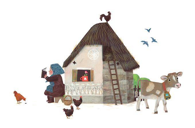 Ilustracija Ane Zavadlav iz knjige Tristo zajcev. | Foto: 