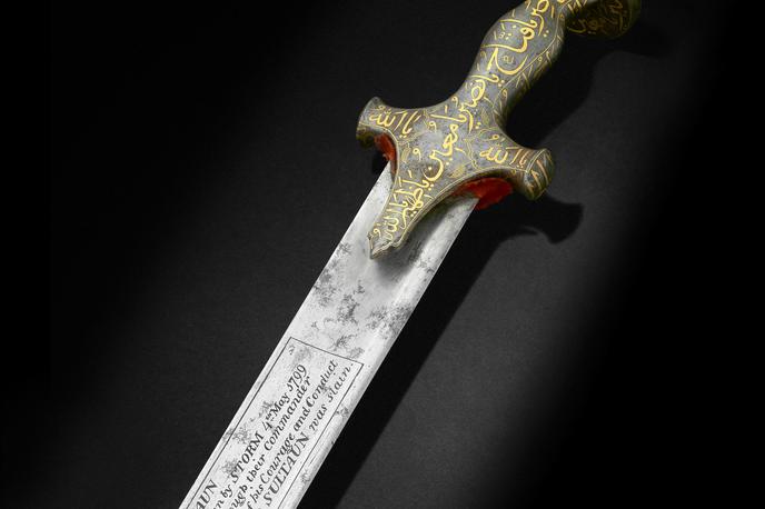 meč, Tipu Sultan | Meč je bil last kralja Tipu Sultana. | Foto Bonhams