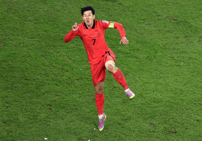 Heung-min Son je v podaljšku zadel za zmago Južne Koreje nad Avstralijo z 2:0. | Foto: Reuters