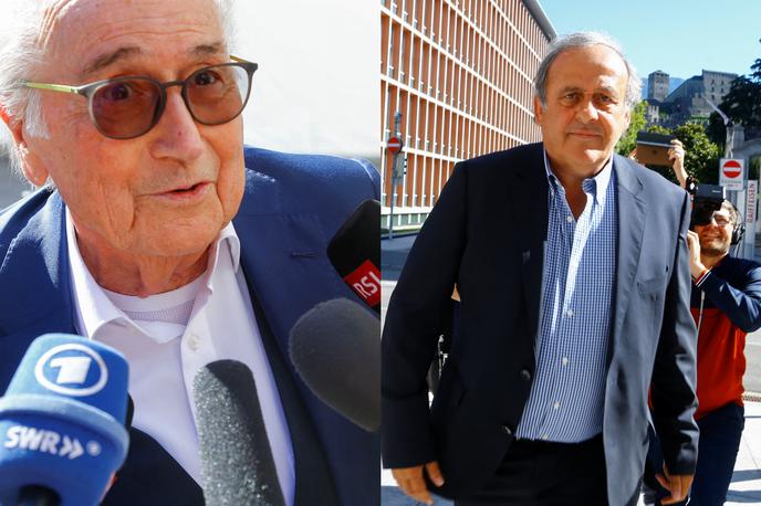 Sepp Blatter, Michel Platini | Sepp Blatter in Michel Platini sta se na sodišču veselila velike zmage. | Foto Reuters