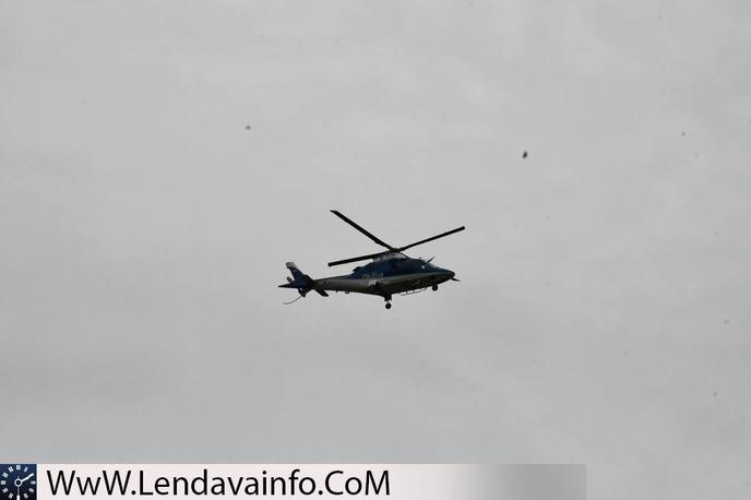 Oborožen rop Lendava | Policija nadzira vpadnice v mesto in osumljenca išče s helikopterjem. | Foto Lendavainfo