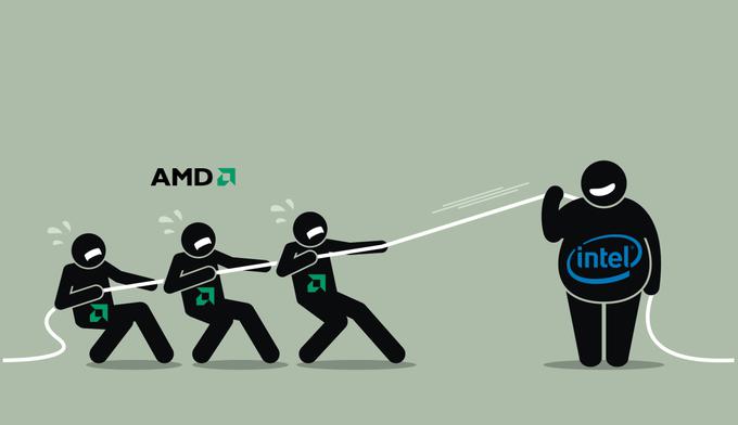 Skica, ki najbolje opisuje zadnjih deset let prizadevanj AMD, da bi vsaj malo zamajal Intelov prestol.  | Foto: Matic Tomšič