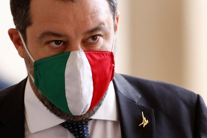 Matteo Salvini | Premier Janez Janša je danes govoril s predsednikom italijanske stranke Liga Matteom Salvinijem. | Foto Reuters