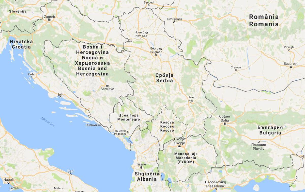 Balkan zemljevid | Foto zajem zaslona
