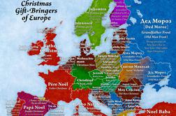 Poglejte si, kdo po Evropi nosi darila #zemljevid
