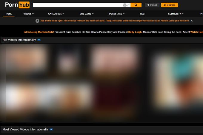 Pornhub je najbolj znana MindGeekova spletna stran in tudi najbolj obiskan pornografski portal. 
 |  Foto: Posnetek zaslona | Foto: 