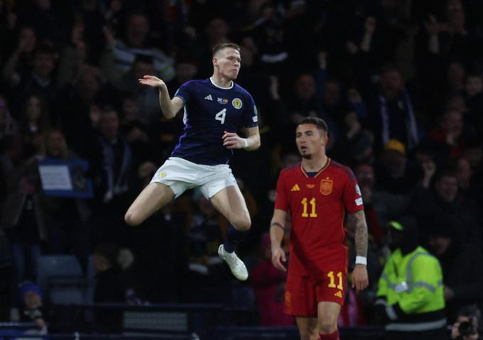 Scott McTominay je na dveh tekmah kvalifikacij za Škotsko dosegel že štiri zadetke. | Foto: Reuters