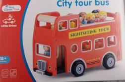 Odpoklic lesene igrače avtobus City Tour Bus