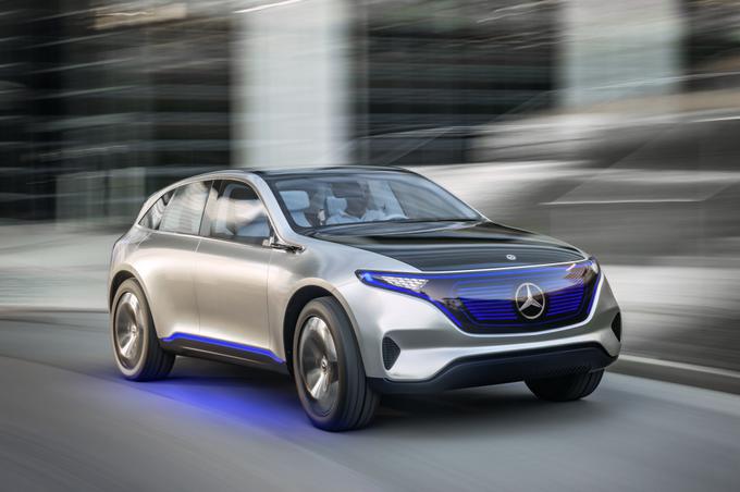 Mercedes-Benz je pred slabim letom predstavil študijo električnega crossoverja, ki je napovedal tudi podznamko električnih vozil EQ. | Foto: Mercedes-Benz