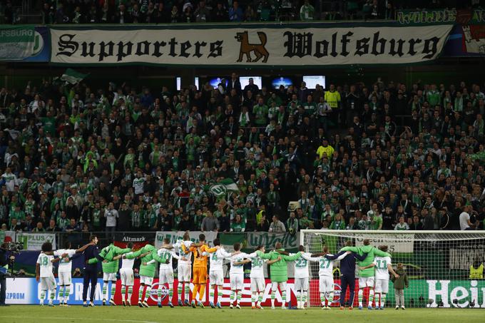 Navijači Wolfsburga so v sredo prišli na svoj račun. Padel je sloviti Real! | Foto: 