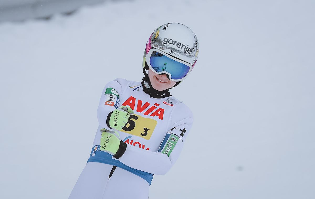 Ema Klinec | Ema Klinec je bila na tretjem mestu v kvalifikacijah najbolj razpoložena slovenska skakalka. | Foto Sportida