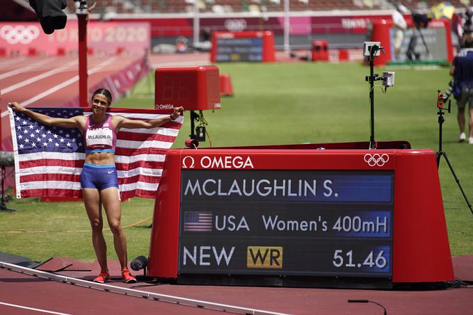 Sydney McLaughlin je za skoraj pol sekunde izboljšala svetovni rekord na 400 metrov z ovirami. | Foto: Reuters