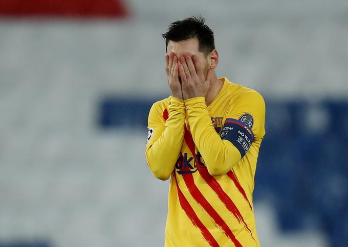 Lionel Messi je že v osmini finala lige prvakov končal svojo evropsko pot. | Foto: Reuters
