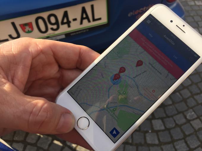 To je mobilna aplikacija Avant2Go, ki bo uporabnikom predvidoma na voljo do konca meseca. Prek nje bodo iskali proste avtomobile, ga rezervirali, odklenili vrata in tudi opravili brezgotovinsko plačilo. | Foto: 