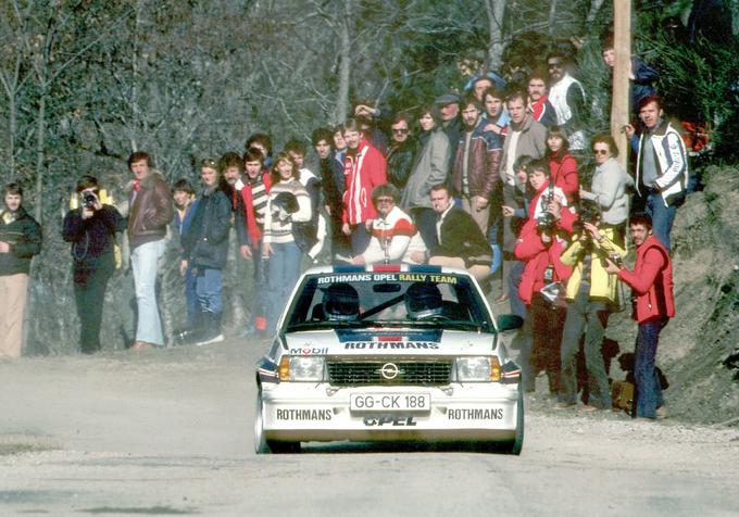 Walter Röhrl in sovoznik Christian Geistdörfer sta bila leta 1982 svetovna prvaka v reliju z oplom ascono 400 skupine B.  | Foto: Opel
