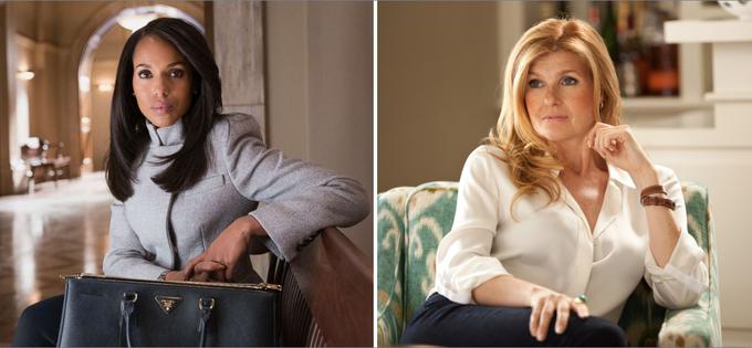 Kerry Washington kot Olivia Pope in Connie Britton, ki si jo je televizijska mreža predstavljala v glavni vlogi. | Foto: 