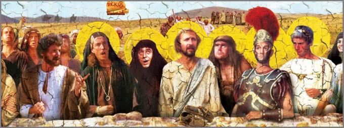 Anarhična satira na institucionalno religijo in hudomušna parodija hollywoodskih bibličnih spektaklov v režiji in izvedbi legendarne britanske komične zasedbe Monty Python je ob nastanku sprožala burne odzive ter upravičeno zaslovela kot ena od najbolj smešnih in predrznih komedij vseh časov. • V sredo, 28. 7., ob 17.35 na AMC.* | Foto: 