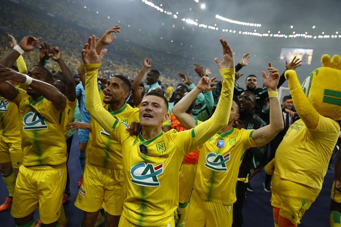 Nantes | Kanarčki iz Nantesa so četrtič pokalni zmagovalci. Nica ostaja pri treh pokalnih naslovih. | Foto Reuters