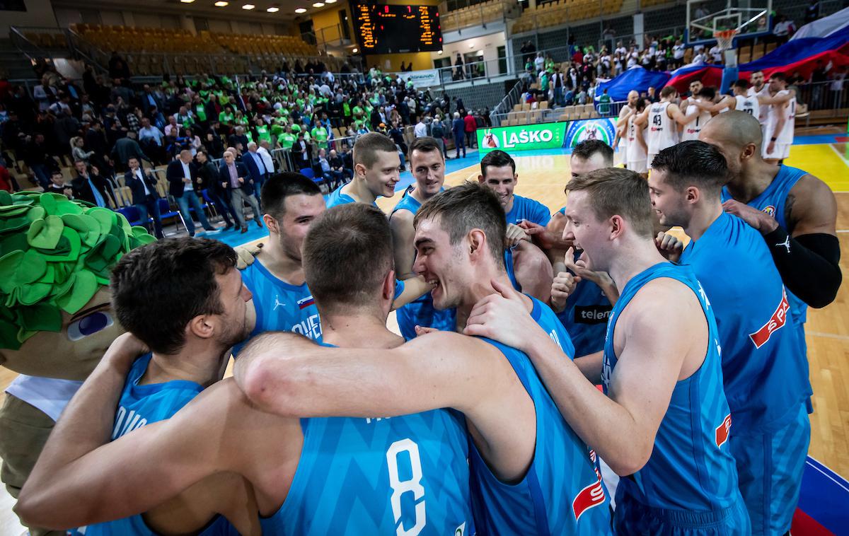 Slovenska košarkarska reprezentanca Slovenija - Nemčija | Slovenski košarkarji so si zagotovili nastop na svetovnem prvenstvu leta 2023.  | Foto Vid Ponikvar
