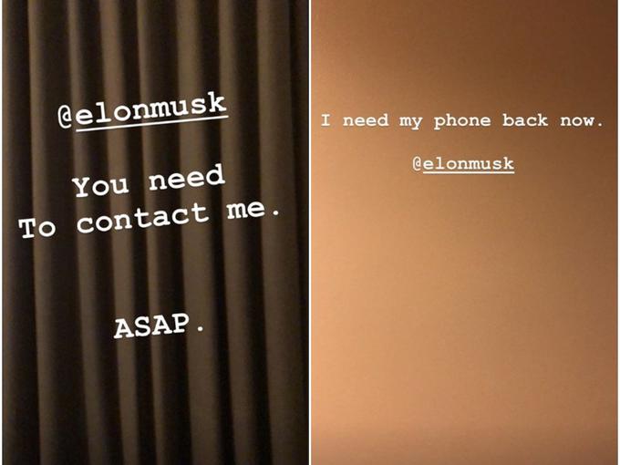 Elon Musk, takoj kontaktiraj z mano. Svoj telefon potrebujem nazaj takoj, Elon Musk.  |  Foto: Instagram Azelie Banks / Posnetek zaslona | Foto: 