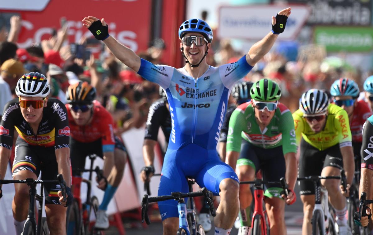 Kaden Groves, Vuelta22 | Avstralec Kaden Groves je dobil ciljni sprint enajste etape Vuelte. | Foto Guliverimage