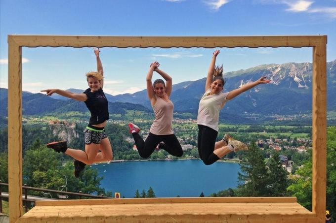 Na Straži Bled se lahko fotografirate v ogromnem lesenem okvirju, ki zagotavlja čudovito ozadje.  | Foto: 