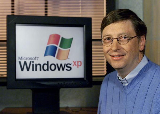 Windows XP in Bill Gates, ustanovitelj podjetja Microsoft. | Foto: Reuters