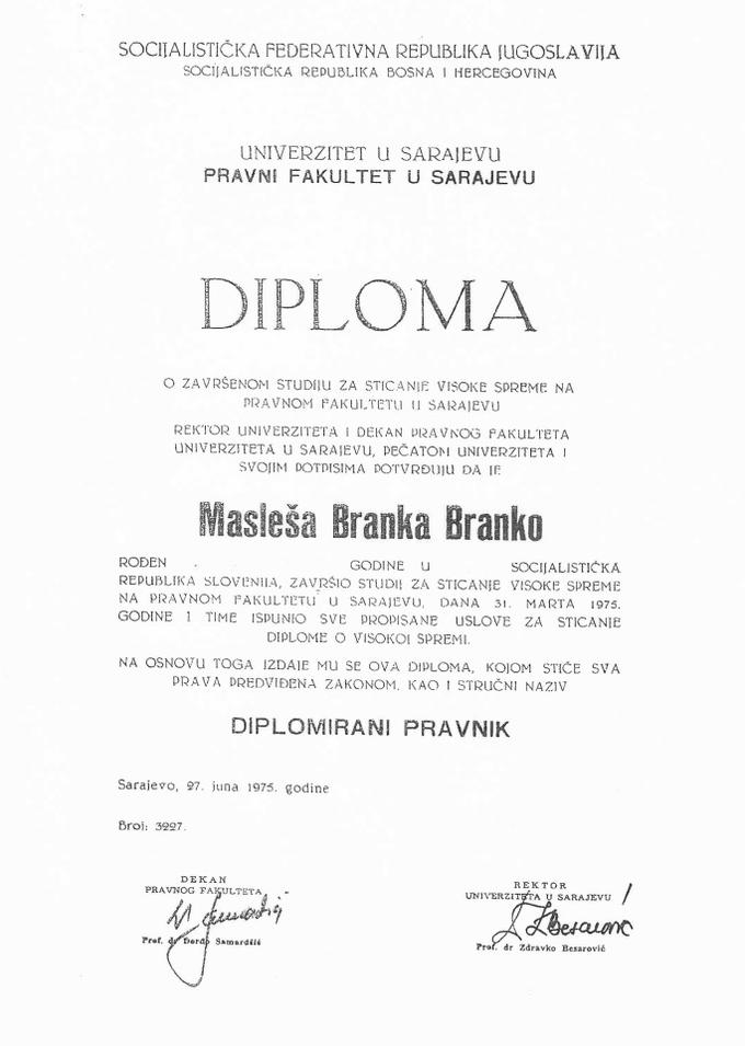 diploma Masleša | Foto: 